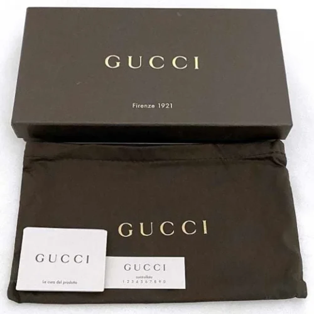 Gucci Vintage Pre-owned Leather wallets Beige Dames