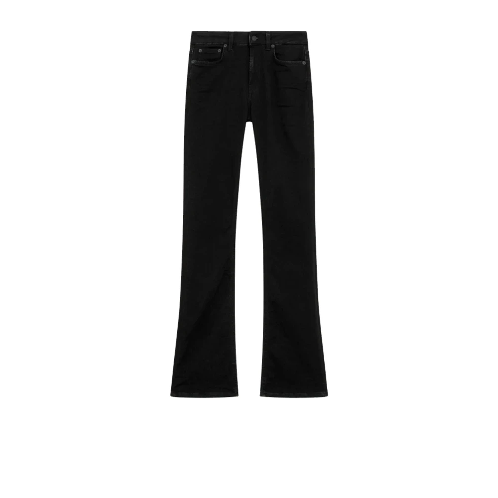 Dondup Hoge taille skinny bootcut katoenen jeans Black Dames