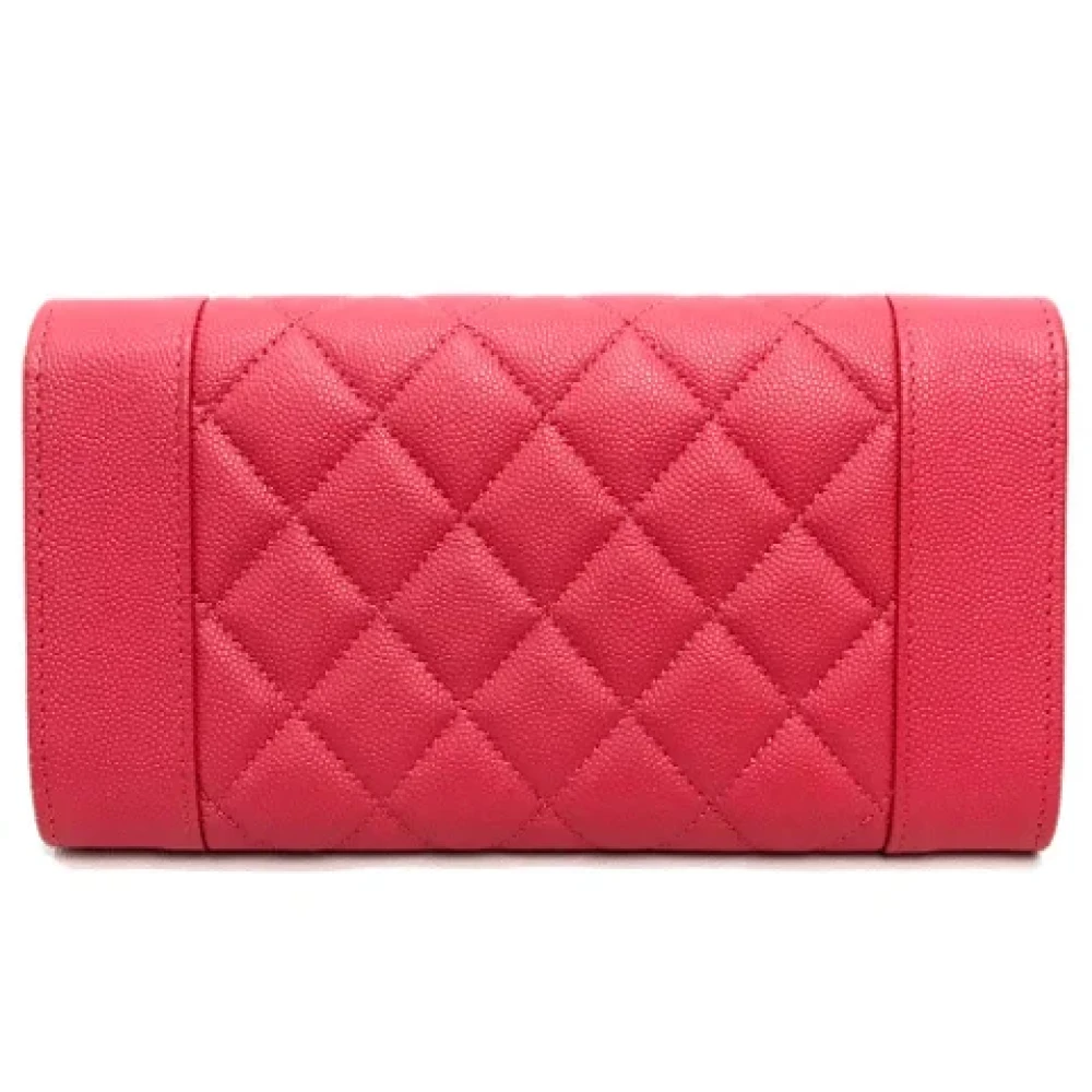 Chanel Vintage Pre-owned Leather wallets Pink Dames