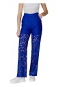 pantalon-en-polyester-bleu-uni-a-fermeture-eclair