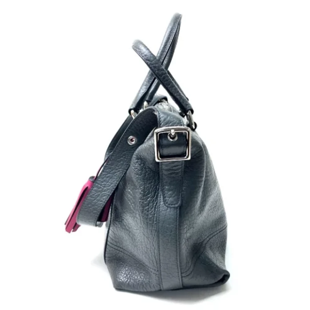 Coach Pre-owned Leather handbags Gray Dames