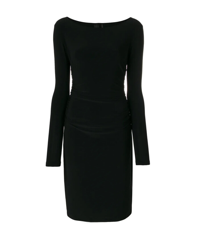 robe-a-manches-longues-et-taille-froncee