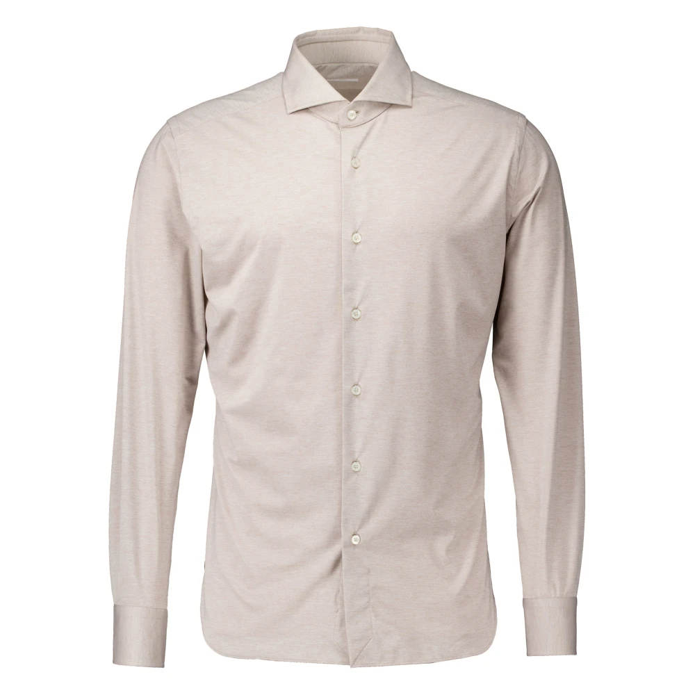 Xacus Taupe Overhemd Lange Mouw Beige Heren