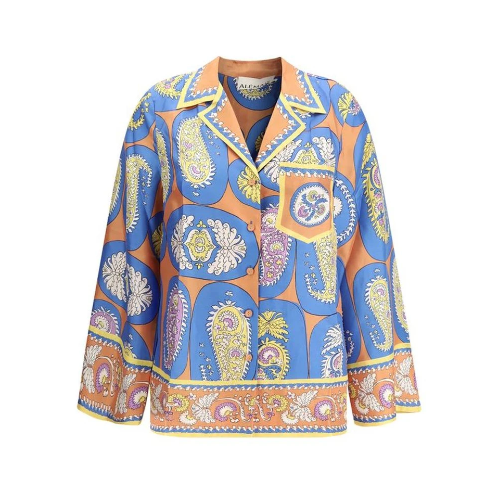 Alemais Zijden Paisley Shirt Relaxte Pasvorm Multicolor Dames