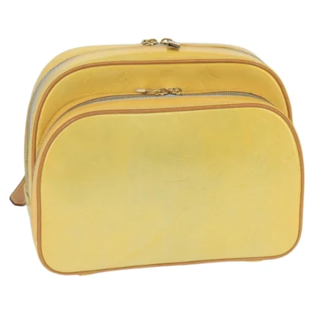 Louis Vuitton Vintage Pre-owned Leather backpacks Yellow Dames