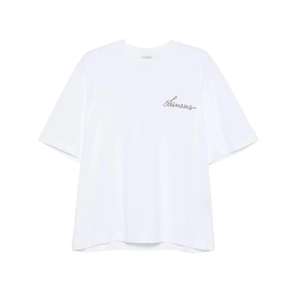 Laneus Jersey T-shirt met slogan White Dames