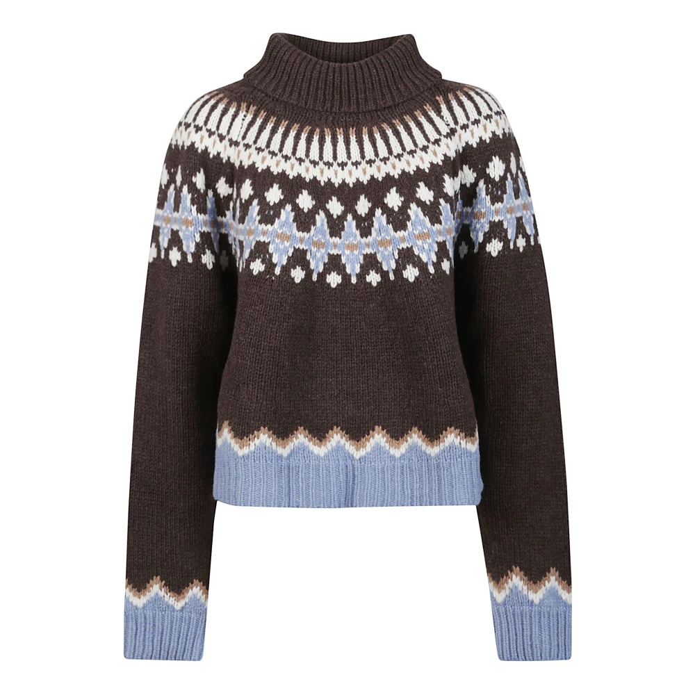 Alanui Gezellige Winter Turtle Neck Sweater Brown Dames