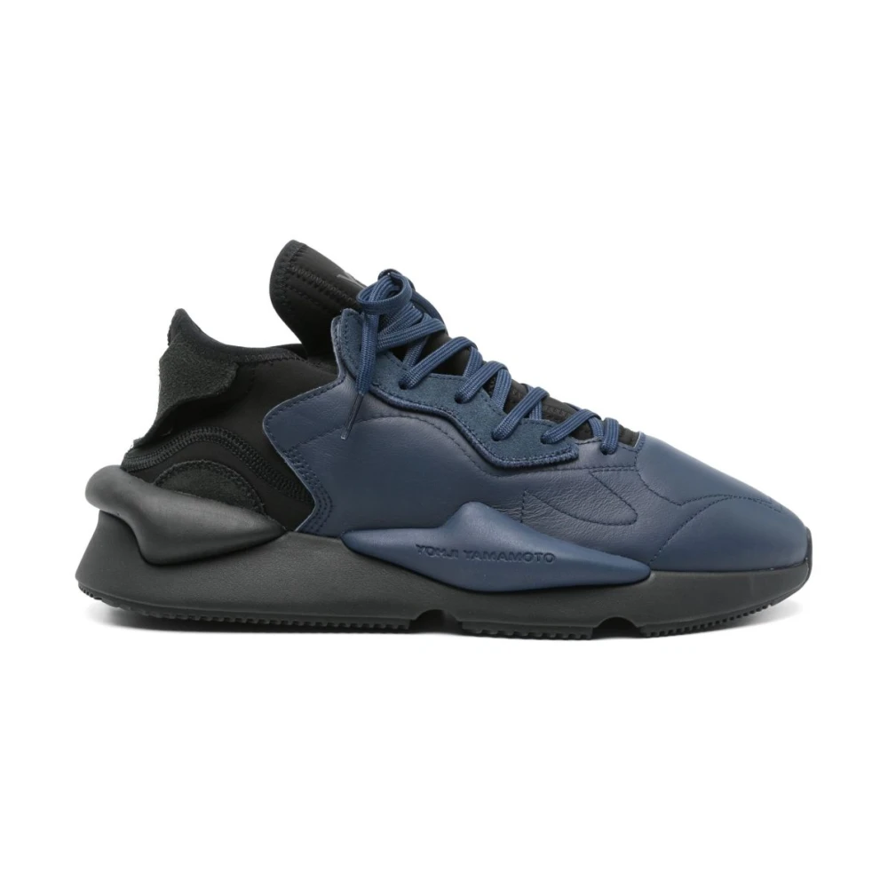 Y-3 Blå Chunky Sneakers med Logodetalj Blue, Herr