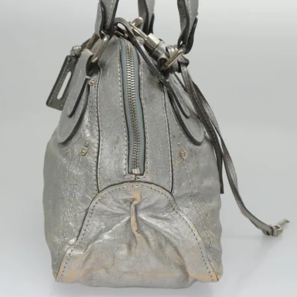 Chloé Pre-owned Leather handbags Gray Dames