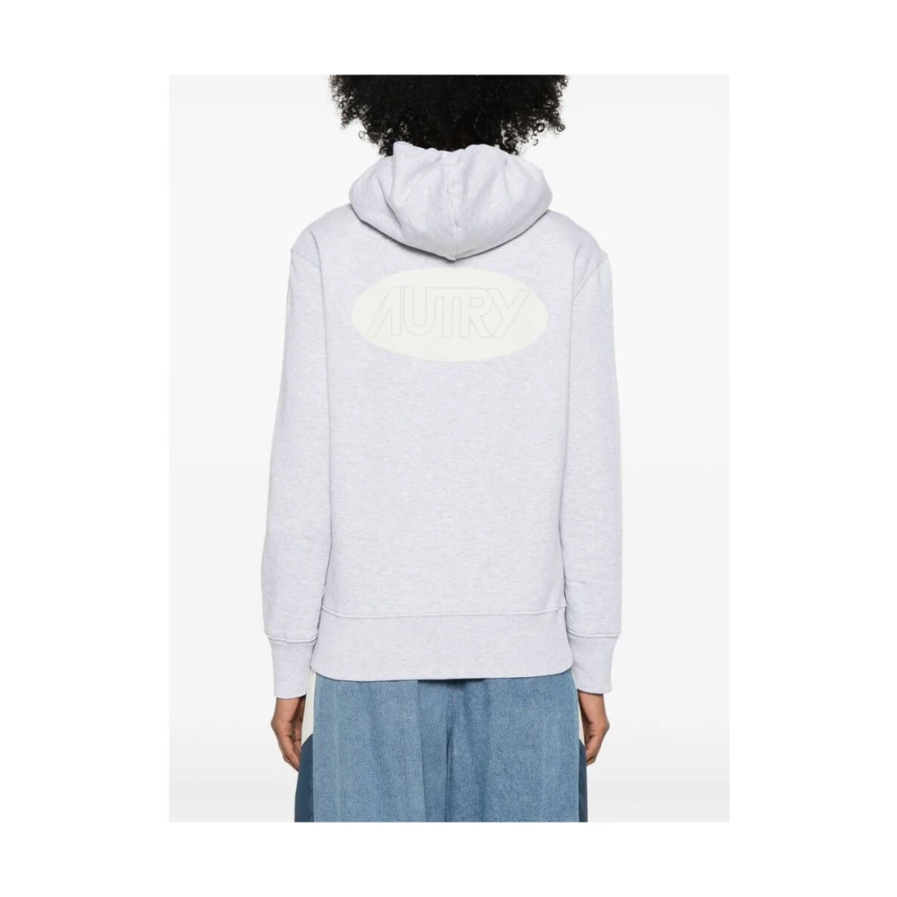 Autry Hoodie met logo-print Gray Dames