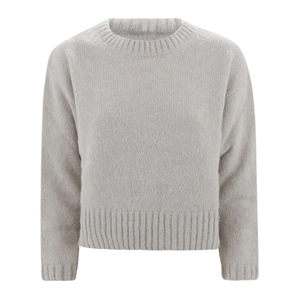 Herno Alpaca Woltrui met Gouden Logo Gray Dames