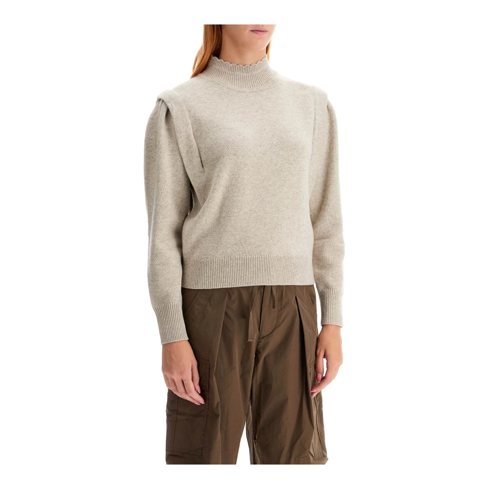 Isabel Marant Étoile Trui met gegolfde col en klepdetails Gray Dames