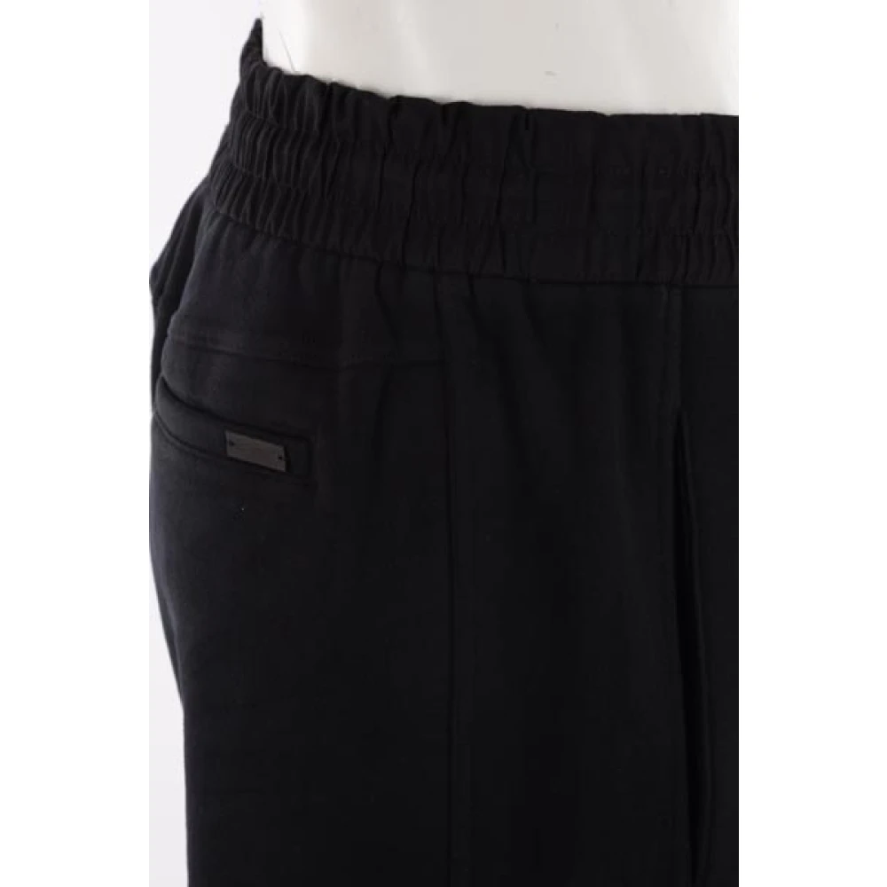 Saint Laurent Oversized joggingbroek met logo-borduursel Black Heren