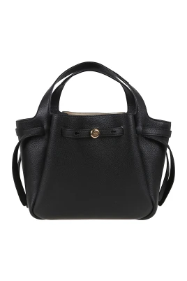 Svart Shopper Väska med Bä Accent