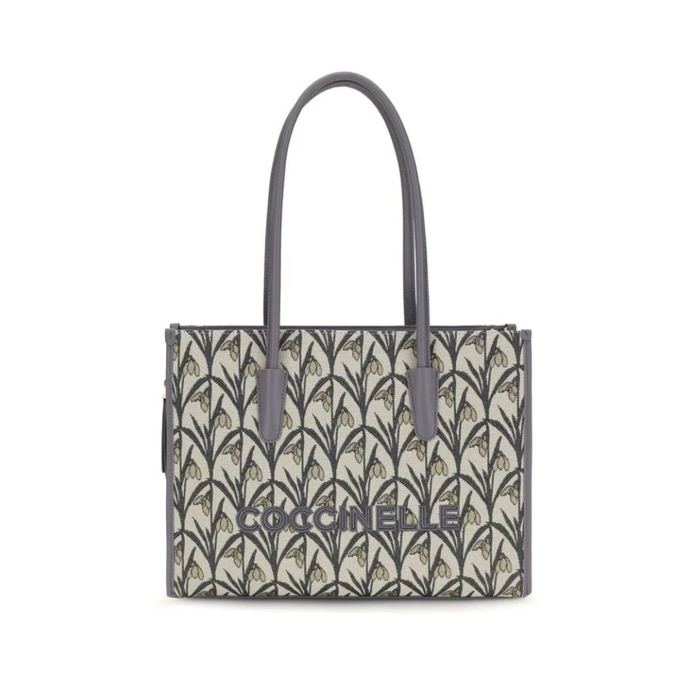 COCCINELLE Myrtha26 Handbag Snowdrop Tapest. / Grained Le. - Image 3