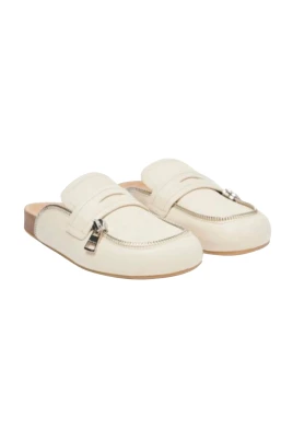 Vit Biker Loafer Mules
