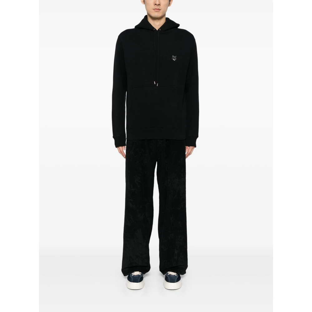 Maison Kitsuné Vos Hoofd Patch Comfort Hoodie Black Heren