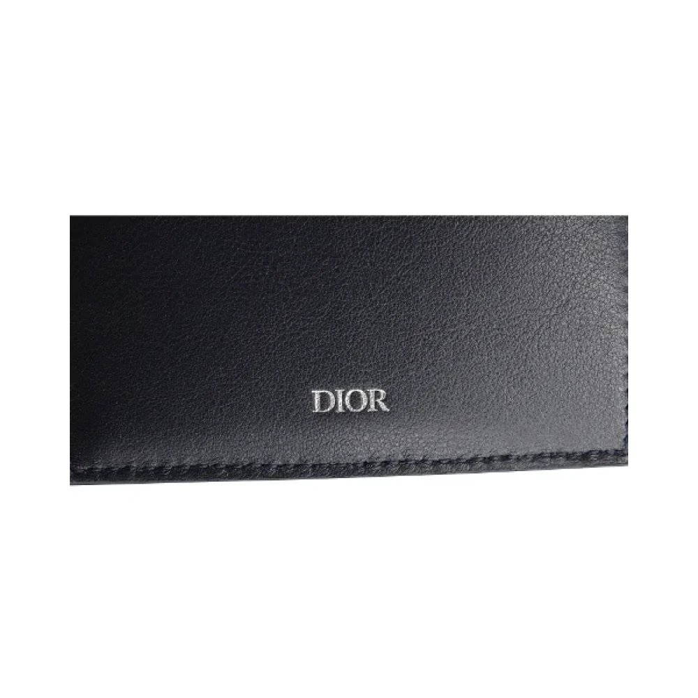 Dior Vintage Pre-owned Leather wallets Blue Heren