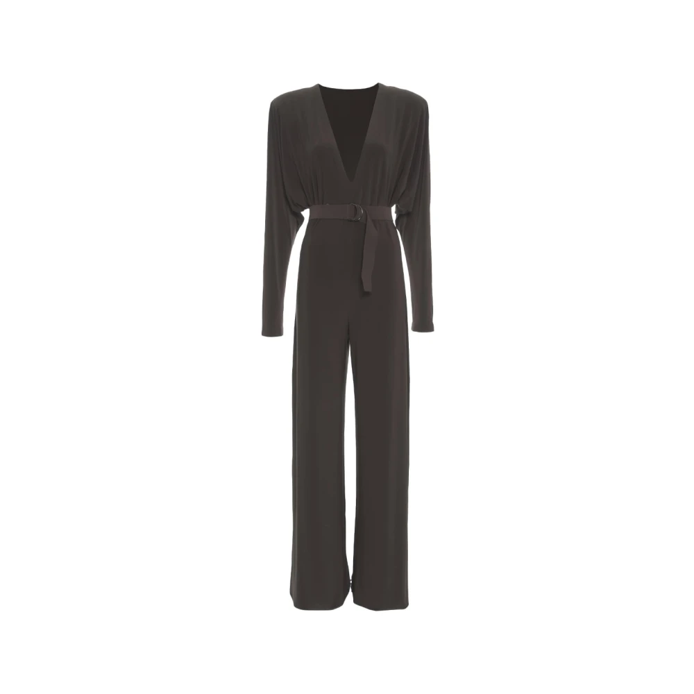Norma Kamali Bruine Dolman Jumpsuit Dames Overall Brown Dames