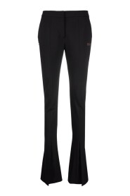 Schwarze Stretch Polyester Mischung Pant