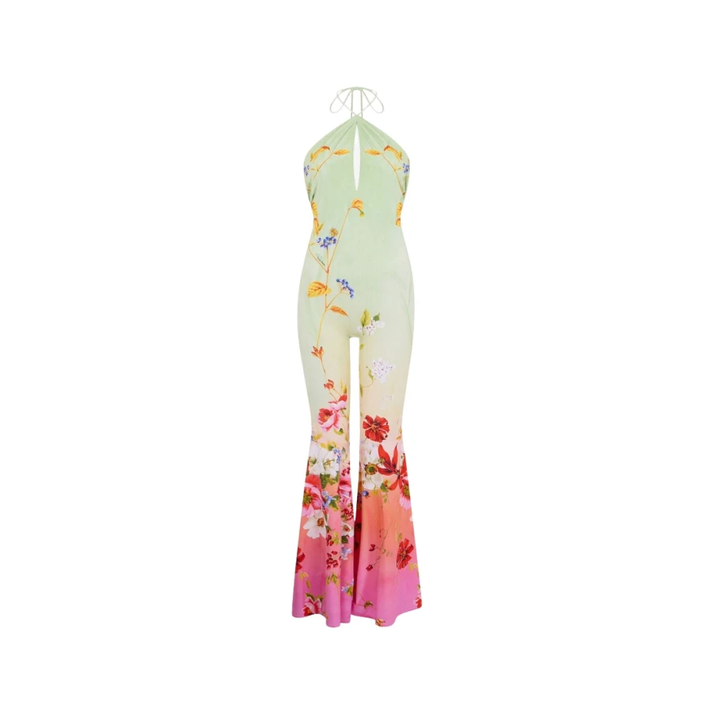 Roberto Cavalli Mujer Multicolor - Jumpsuit Con Estampado Miami Flowers - Jumpsuits & Playsuits - L - Jumpsuit Con Estampado Miami Flowers