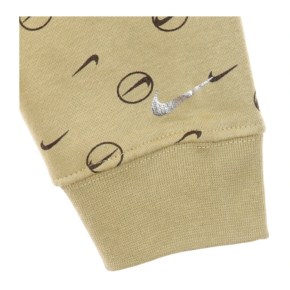 Nike Crewneck Sweatshirt met Allover Print Beige Dames