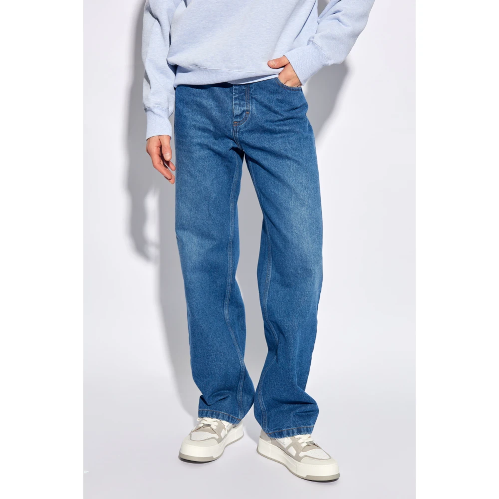 Ami Paris Jeans met rechte pijpen Blue Heren