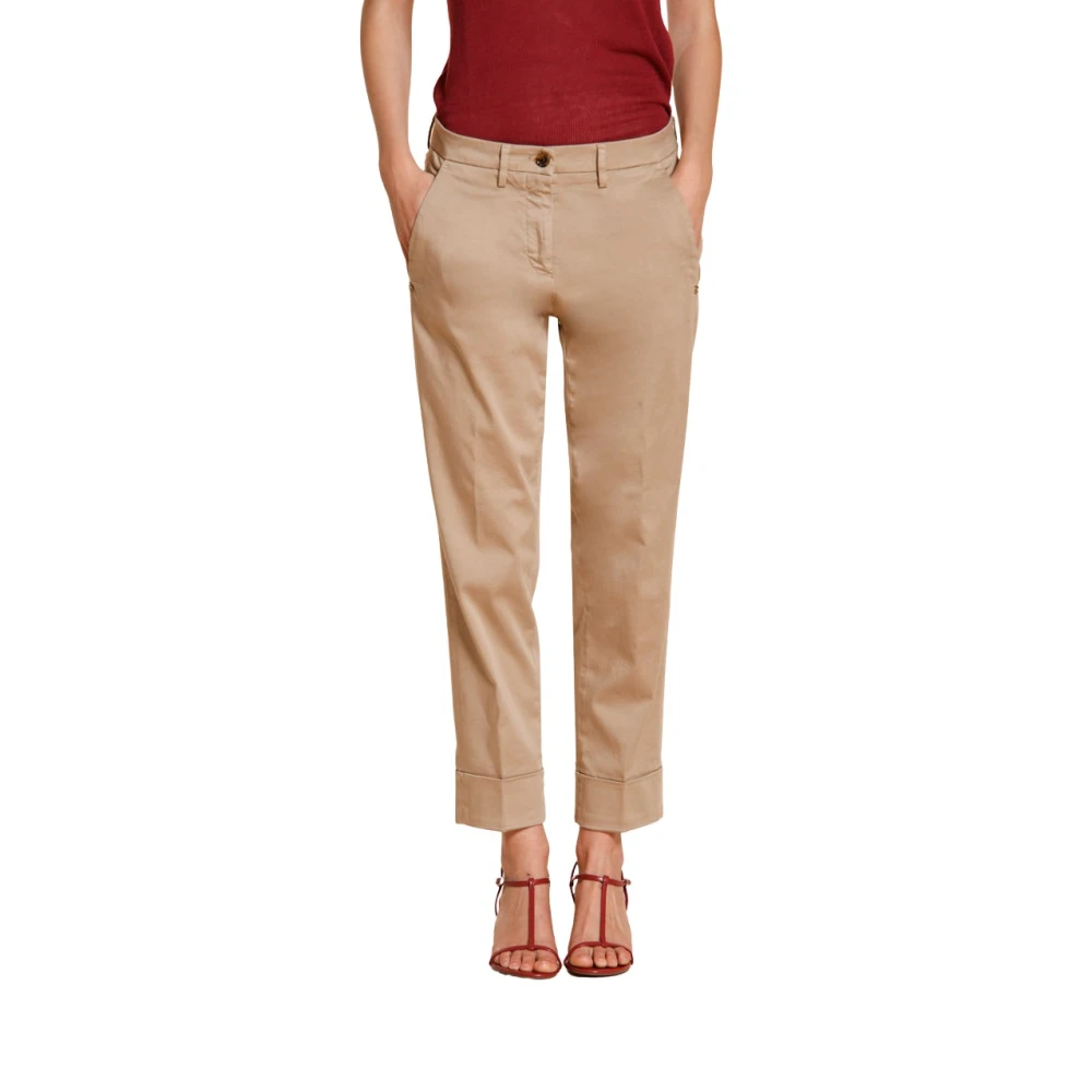 Mason's Vrouw Beige Broeken Dames, L, Katoen, New York Carrot Chino Broek