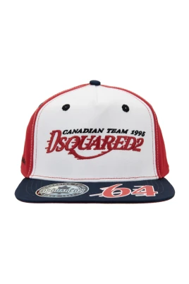 Broderad baseballkeps med silikondetalj