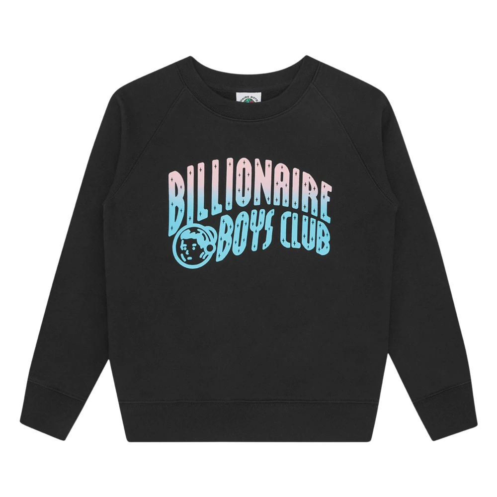 Billionaire Boys Black Sweatshirts,, Gradient Arch Logo Sweatshirt In Size 12 Y
