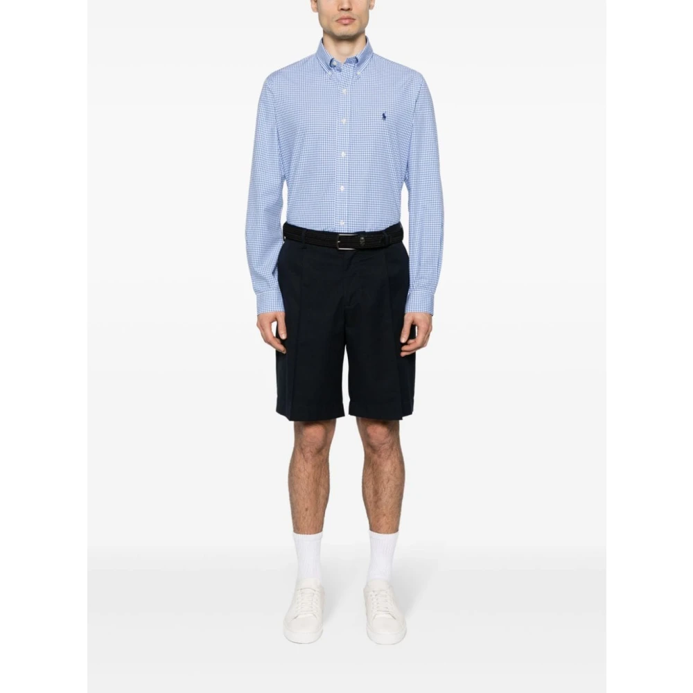 Polo Ralph Lauren Blauw geruite overhemd met ponyborduursel Blue Heren