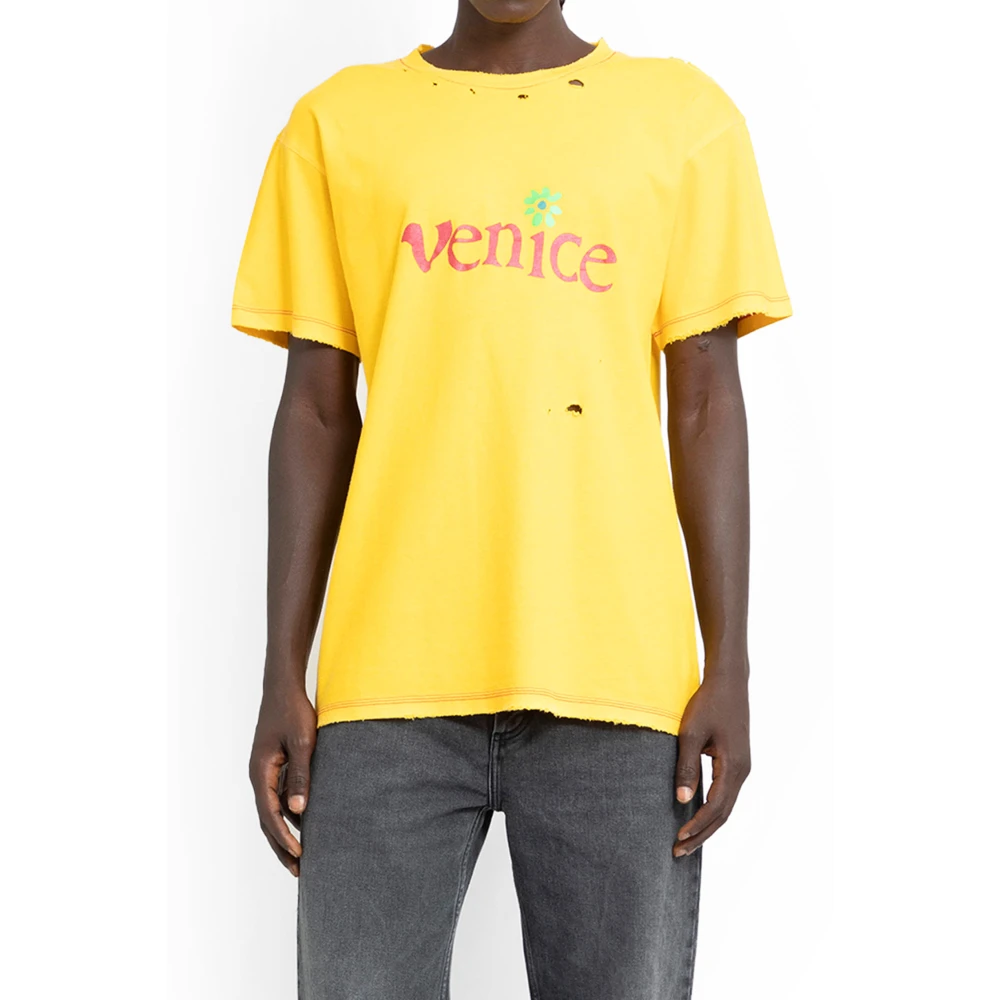 ERL Venice Inside-Out T-Shirt Yellow Heren