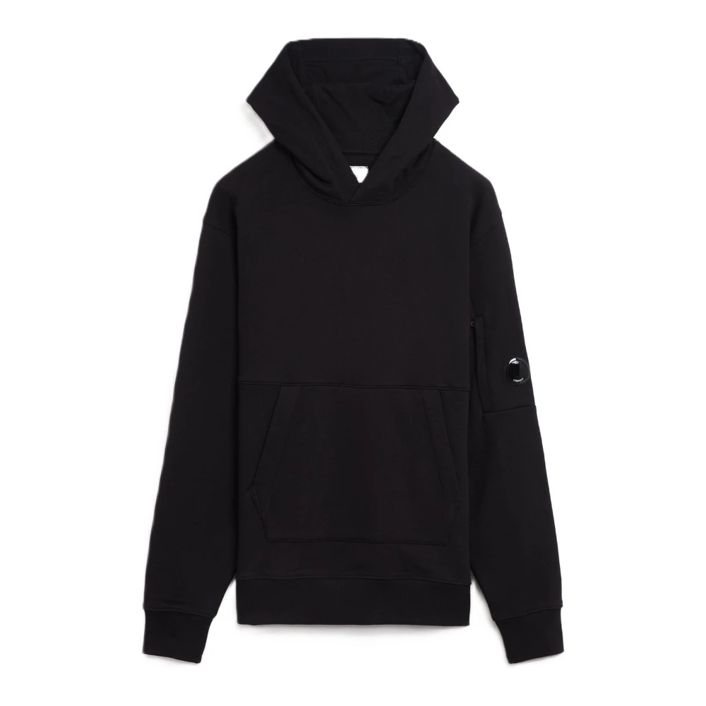 C.P. Company Zwarte fleece hoodie Black Heren