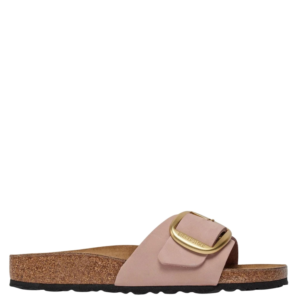 Birkenstock Women's Pink Sliders, 7 Uk, Madrid Big Buckle Narrow Fit