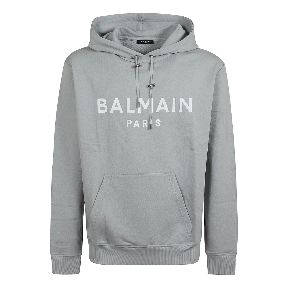 Balmain Grijze Sweatshirt Aw24 Stijlvol Comfortabel Gray Heren