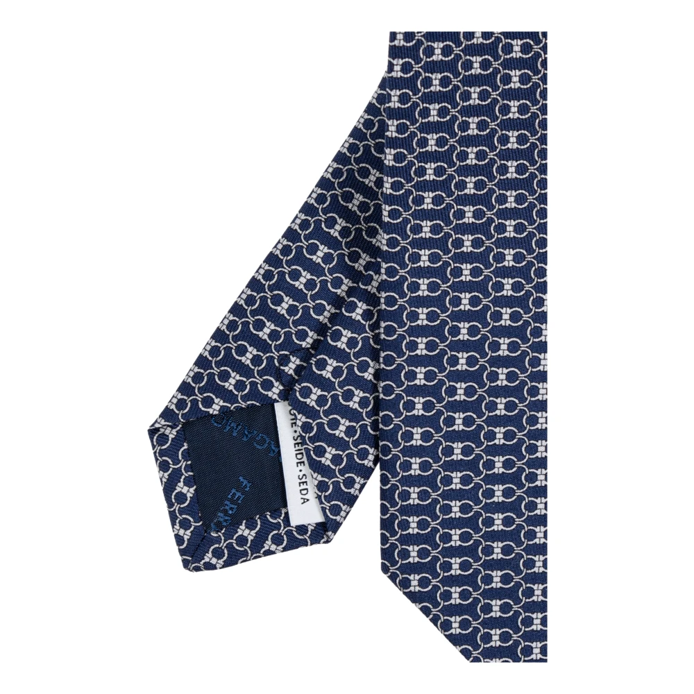 Salvatore Ferragamo Zijden stropdas Blue Heren