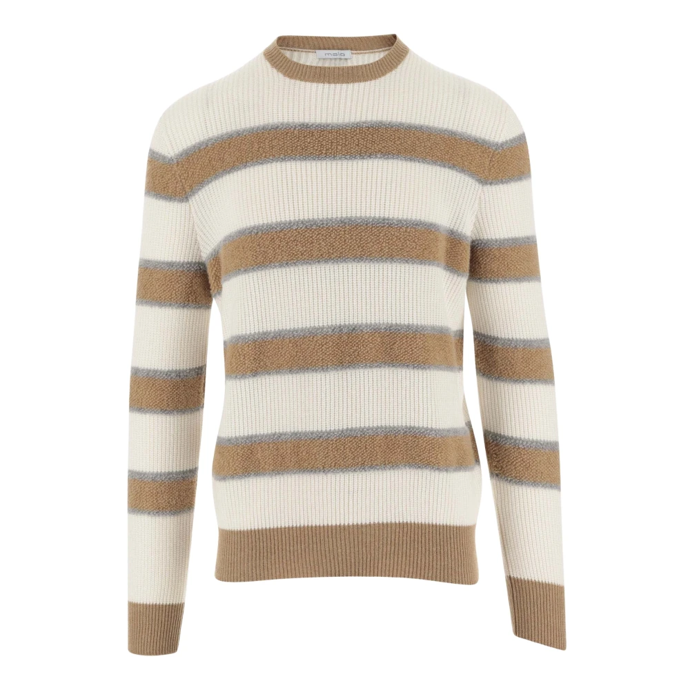 Malo Gestreepte Cashmere Crew Neck Sweater Multicolor Heren