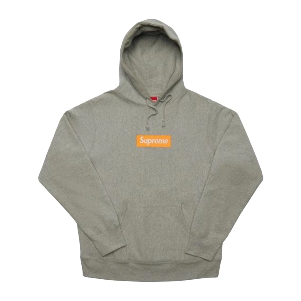 Supreme Grijze Box Logo Hoodie Limited Edition Gray Heren