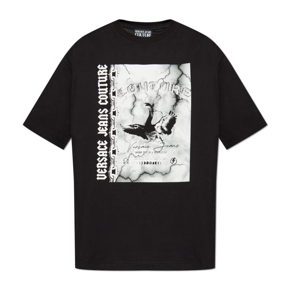 Versace Jeans Couture T-shirt met logo Black Heren