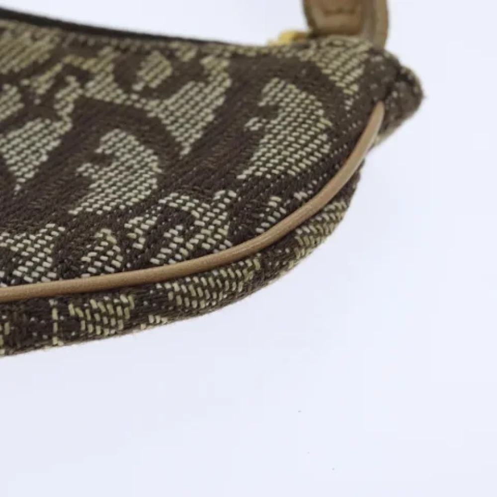 Dior Vintage Pre-owned Canvas clutches Brown Dames