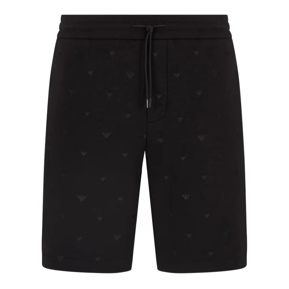 Emporio Armani Herren Schwarz Shorts, K, Mgröße:
