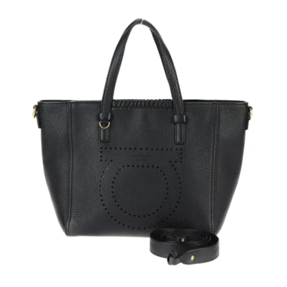 Salvatore Ferragamo Pre-owned Leather handbags Black Dames