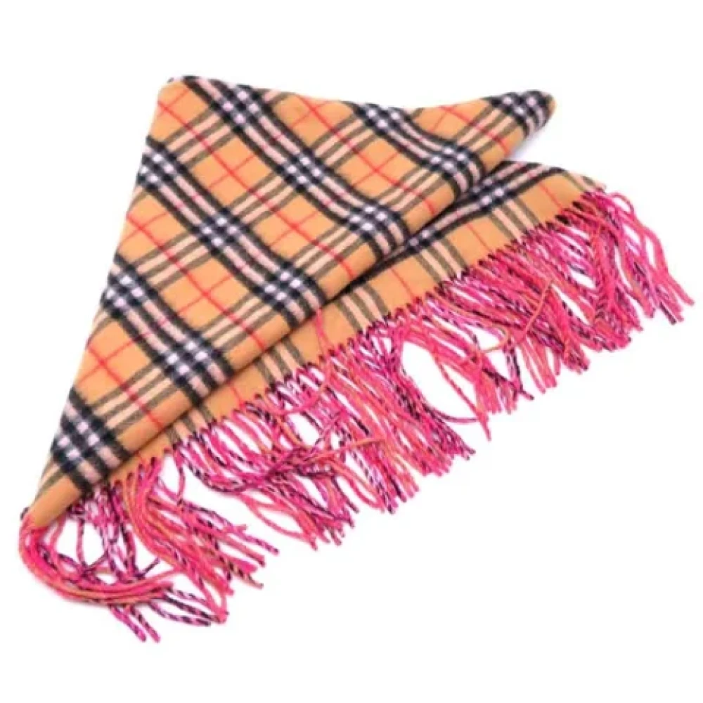 Burberry Vintage Pre-owned Cashmere scarves Brown Dames
