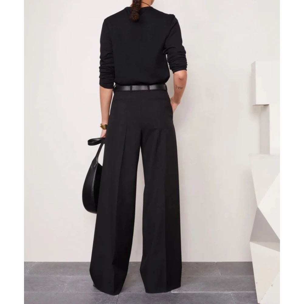 Officine Générale Lange mouw ronde hals shirt Black Dames