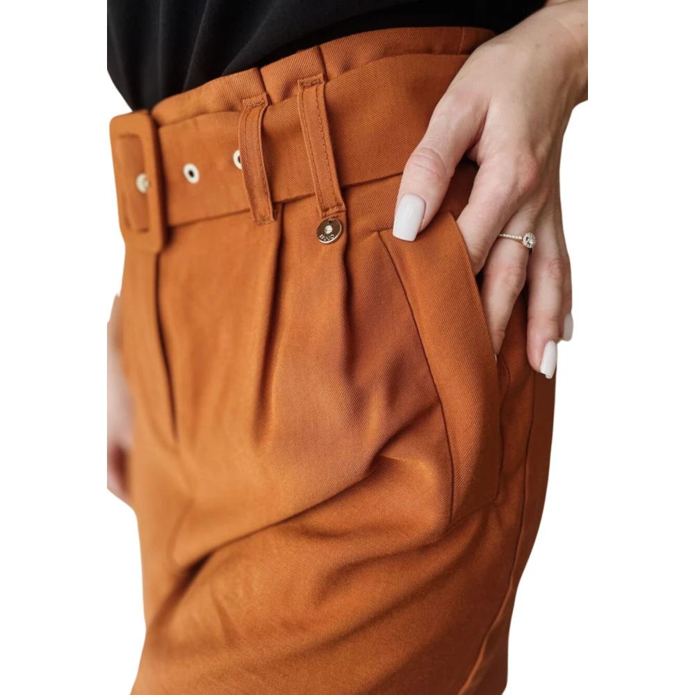 Liu Jo Korte Jurk Met Riem Brown Dames