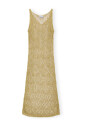 robe-midi-texturee-metallisee-a-col-v-profond