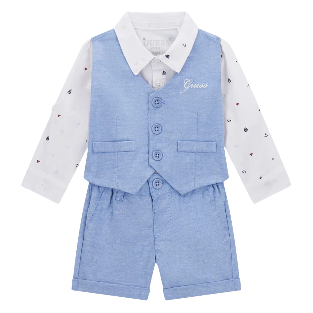Guess Boys Blue Short Set - Kids Sets - 3 M - Kids