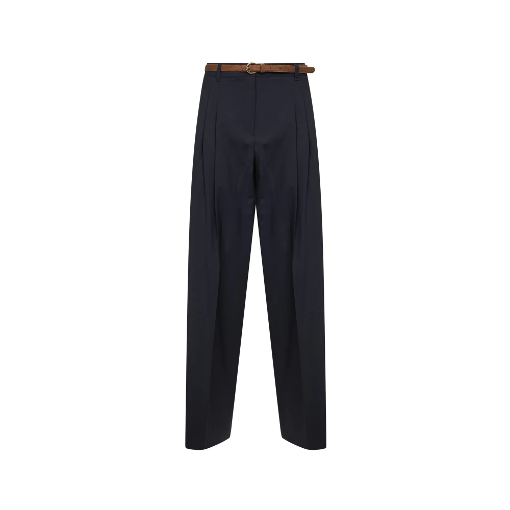 Max Mara Studio Women's Blue Wide Trousers, M, Bacio Trousers