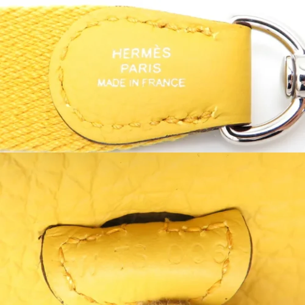 Hermès Vintage Pre-owned Leather shoulder-bags Yellow Dames