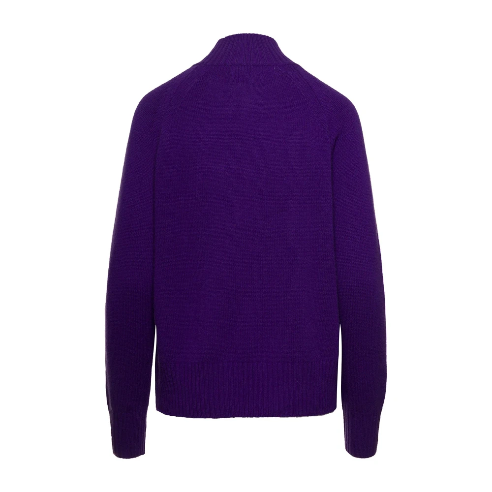 allude Mockneck Sweaters Purple Dames
